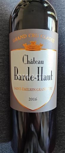 Burdeos Saint-Émilion Gran Cru Château Barde-Haut 2016
