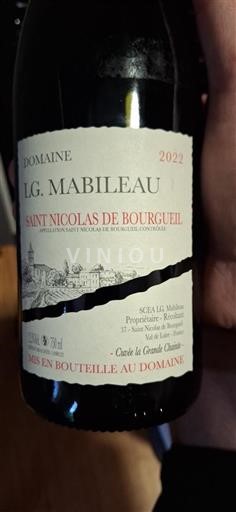 Loire-dalen Saint-Nicolas-De-Bourgueil Domaine LG. Mabilleau La Grande Chaîne 2022