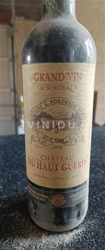 Bordeaux Ospecificerad Château Haut Guerin 2008