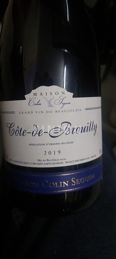 Beaujolais Côte-de-brouilly Maison Colin Seguin 2019