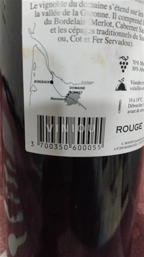 Sud-Ovest Côtes-du-marmandais Domaine Bonnet 2017