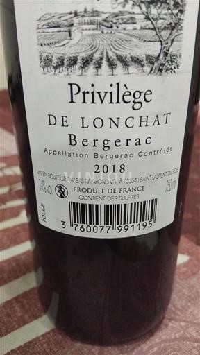 Sud-Ouest Bergerac Privilège de Lonchat 2018