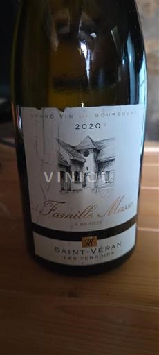 Burgundy Saint-Véran Famille Masse Les Terroirs 2020