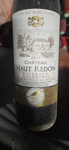 Bordeaux Château Haut Redon 2016