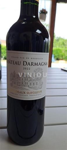 Vin Rouge sec Château Darmagnac 2022 France Bordeaux Bordeaux supérieur AOC