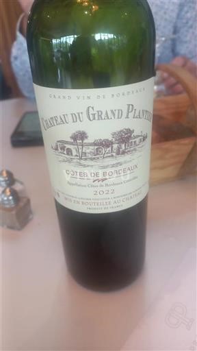 Bordeaux Côtes-de-Bordeaux Château Grand Plantier 2022