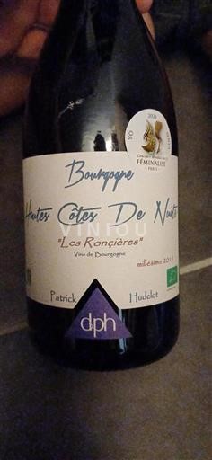 Burgundy Hautes Côtes de Nuits Patrick Hudelot Les Roncières 2019