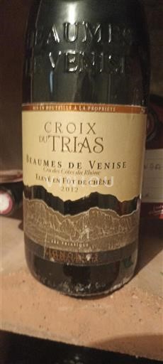 Vin Rouge sec Croix du Trias Vignoble Alain Ignace 2012 France Vallée du Rhône Beaumes de Venise AOC