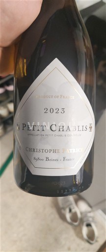 Burgundi Petit-chablis Christophe Patrice 2023