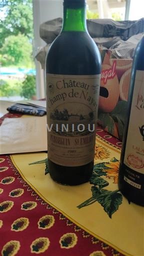 Bordeaux Puisseguin-saint-émilion Château Champ de Nayar 1989