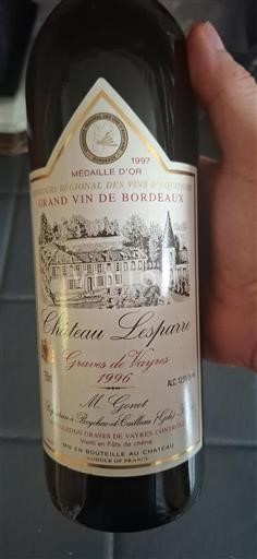 Bordeaux Graves-de-Vayres Château Lesparre 1996
