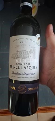 Bordéus Bordeaux Superior Château Prince Larquey Premium 2014