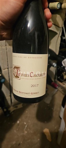 Bourgogne Gevrey-chambertin Domaine Berthaut-Gerbet 2017