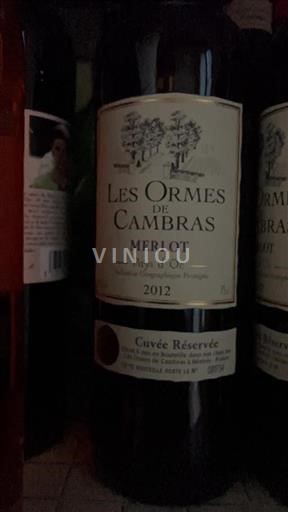 Languedoc-Roussillon Pays d'Oc Les Ormes de Cambras 2012