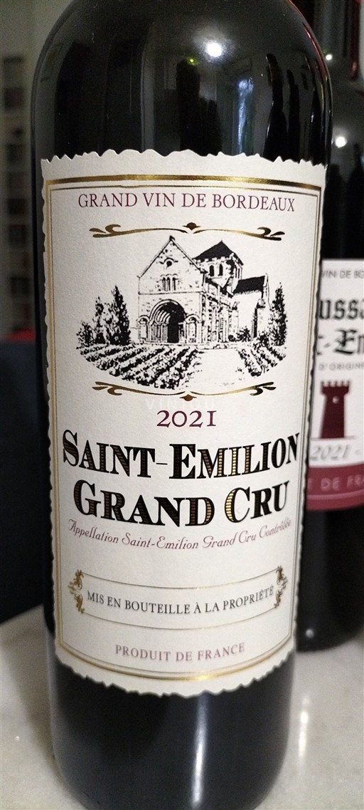 Burdeos Saint-Émilion Gran Cru Coopérative 2021
