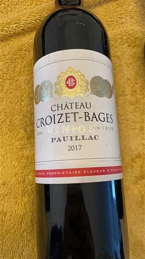Bordeaux Pauillac Grand Cru Château Croizet-Bages 2017