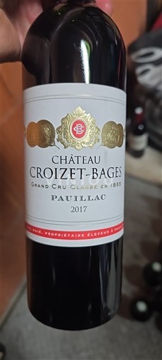 Bordeaux Pauillac Grand Cru Château Croizet-Bages 2017