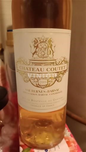 Bordeaux Barsac Premier Cru Château Coutet 2009