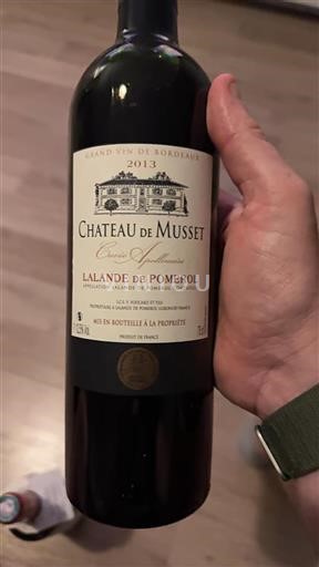 Bordeaux Lalande-de-pomerol Château Musset Apollinaire 2013