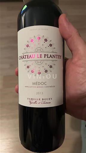 Vin Rouge sec Château Le Plantey 2013 France Bordeaux Médoc AOC