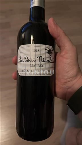 Sudoeste Côtes del Lot Le Petit Nicolas 2018