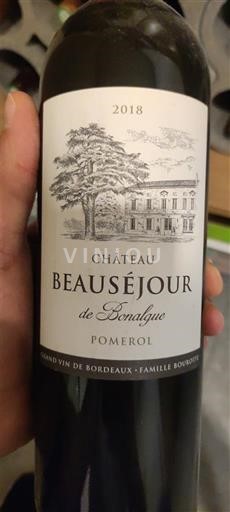 Bordeaux Pomerol Château Beauséjour de Bonalgue 2018