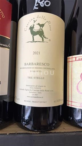Vin Rouge sec Tre Stelle Cascina delle Rose 2021 Italie Piémont Barbaresco DOC