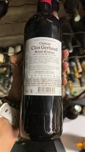 Bordeaux Saint-Émilion Château Clos Gerbaud 2015