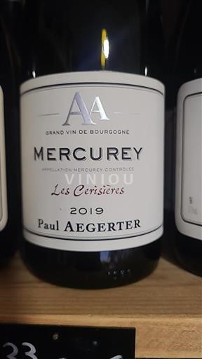 Burgundy Mercurey Paul Aegerter Les Cerisières 2019