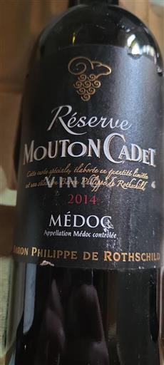 Bordeaux Médoc Baron Philippe de Rothschild Réserve Mouton Cadet 2014