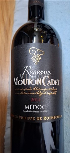 Bordéus Médoc Baron Philippe de Rothschild Réserve Mouton Cadet 2014
