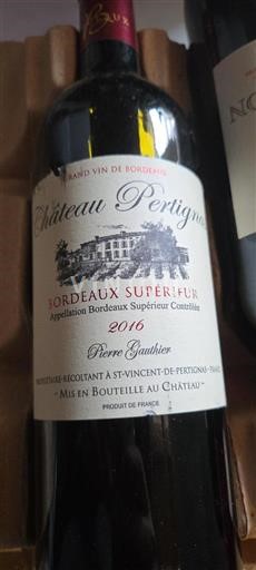 Vin Rouge sec Pertignas 2016 France Bordeaux Bordeaux supérieur AOC
