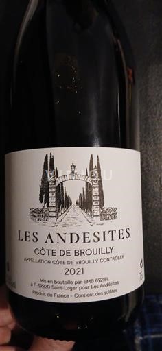 Beaujolais Côte-de-brouilly Les Andesites 2021