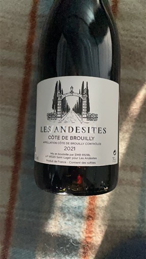 Beaujolais Côte-de-brouilly Les Andesites 2021