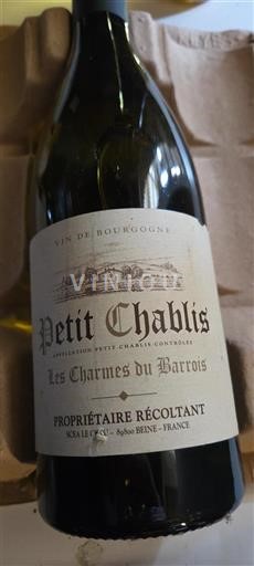 Bourgogne Petit-chablis SCEA Le Cru Les Charmes du Barrois Icke årgångsbetecknad