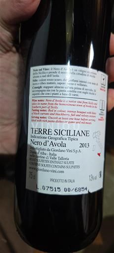 Sicily Not Specified Giordano Vini S.p.A 2013