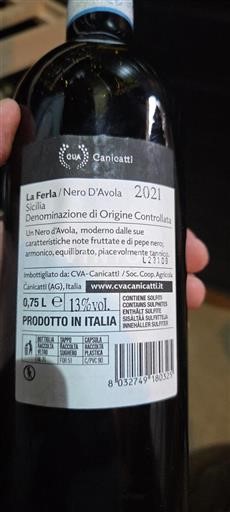 Sicily Not Specified Cva Canicatti La Ferla 2021