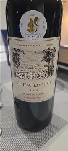 Bordéus Médoc Cru Bourgeois Château Ramafort 2018