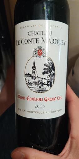 Burdeos Saint-Émilion Gran Cru Grand Cru Château Le Conte Marquey 2015