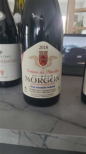 Beaujolais Morgon Domaine Des Marcellins Assemblée Nationale 2018