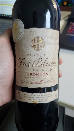 Weine Rouge sec Château Font Blanque 2018 Frankreich Südwestfrankreich Fronton AOC