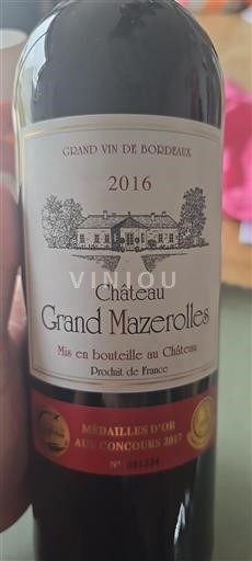 Bordeaux Château Grand Mazerolles 2016