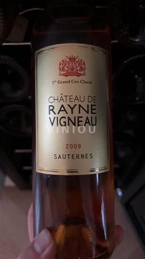 Burdeos Sauternes Premier Cru Classé Rayne Vigneau 2009