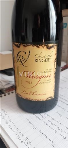 Beaujolais Morgon Christophe Ringuet Les Charmes 2023