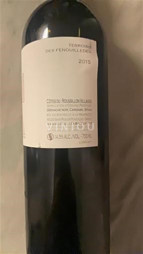 Rosellón Côtes del Roussillon Villages Terroirs des Fenouillèdes 2015