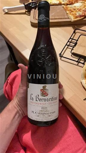 Rhônedalen Châteauneuf-du-Pape M. Chapoutier La Bernardine 2001