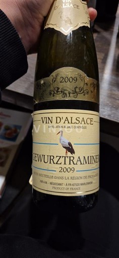 Rượu vang Blanc sec Gewurztraminer 2009 Pháp Alsace Vin de France