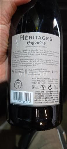 Vallée du Rhône Gigondas Antoine Ogier Les Héritages 2017