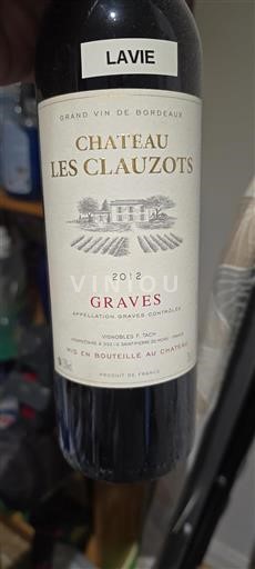 Bordeaux Graves Château Les Clauzots 2012