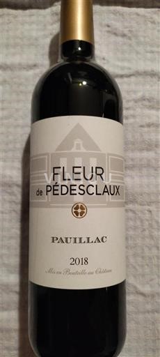 Burdeos Pauillac Château Pédesclaux Fleur de Pédesclaux 2018